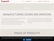Tablet Screenshot of bassettiserramenti.com